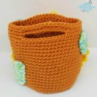 Cestino Arancio con Pulcino Giallo Amigurumi 2