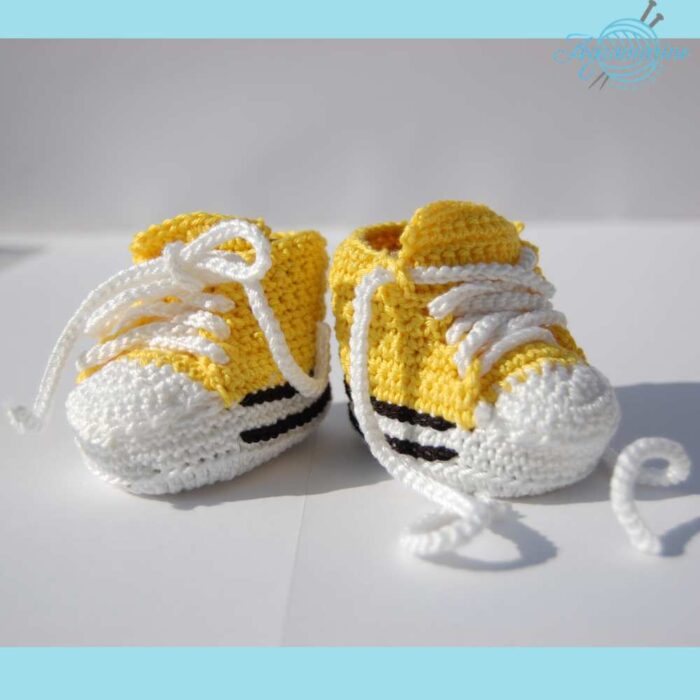 Scarpette in Cotone Personalizzabili per Neonati Gialle