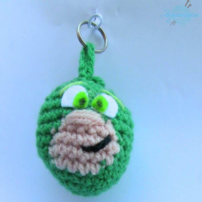 Portachiavi Pj Mask uncinetto Geko